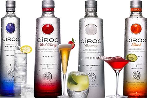 different flavors of ciroc vodka.